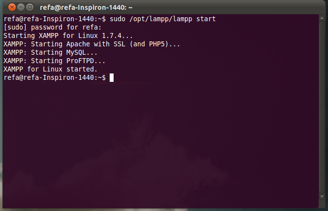 start xampp ubuntu